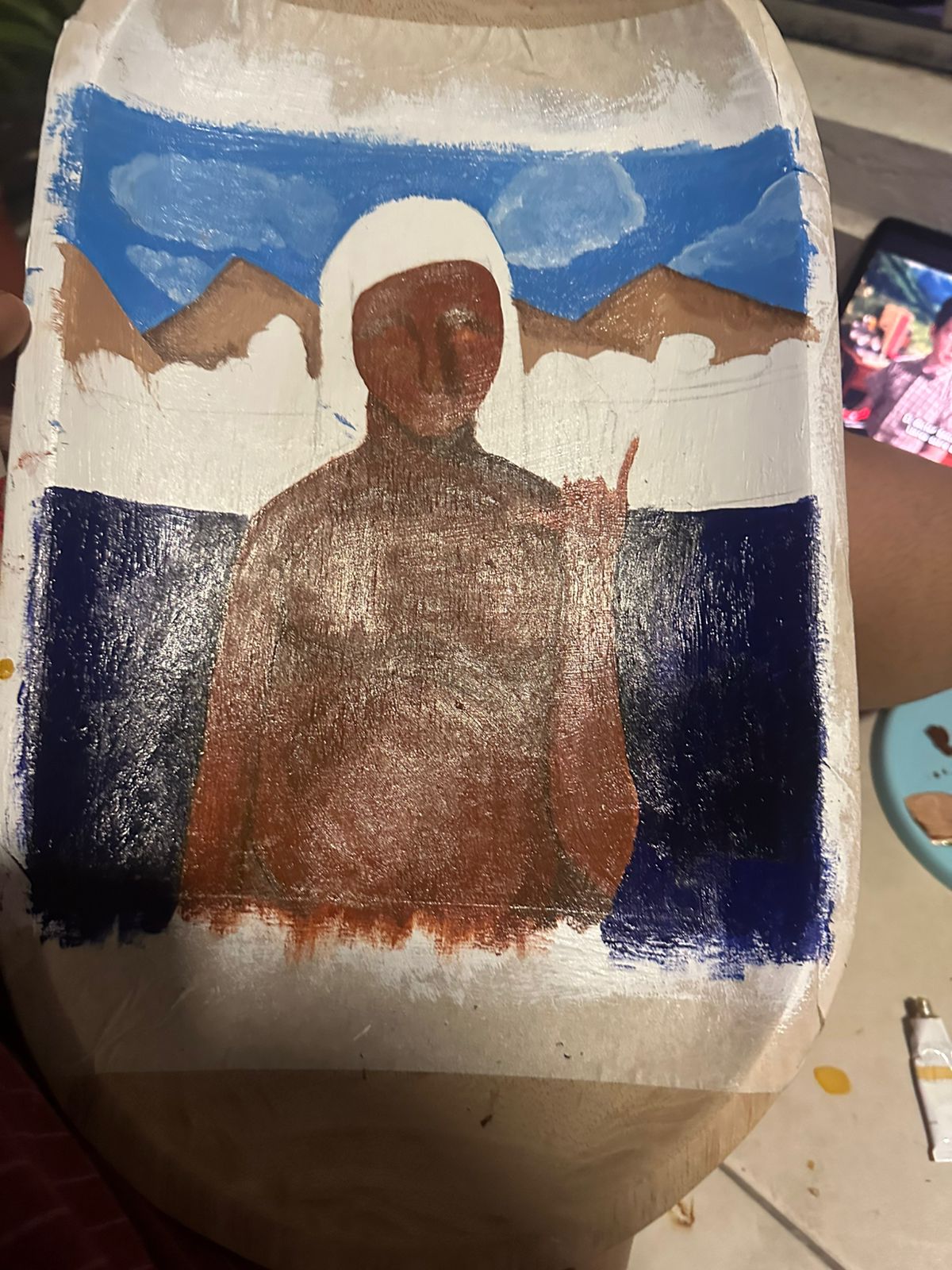 Proceso de pintura de la batea